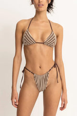 Rhythm Womens Bikini Top Terry Sands Stripe Slide Tri