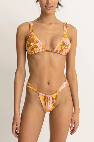 Rhythm Womens Bikini Top Mahana Floral Soft Strap Slide Tri