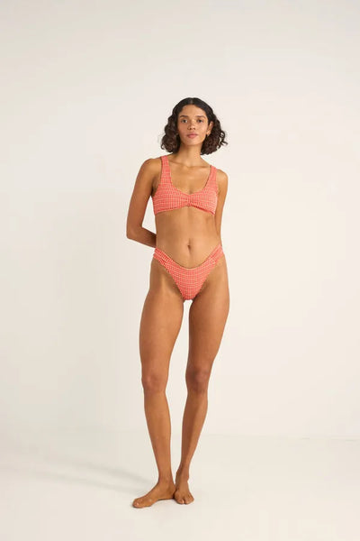 Rhythm Womens Bikini Bottoms Lola Check Soft Side Holiday