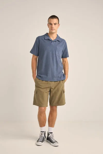 Rhythm Mens Knit Vintage Terry Polo