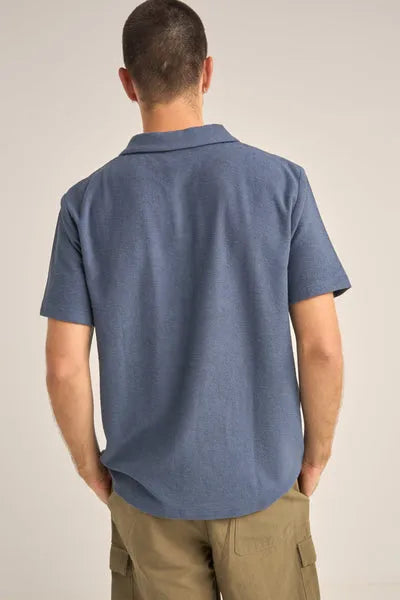 Rhythm Mens Knit Vintage Terry Polo
