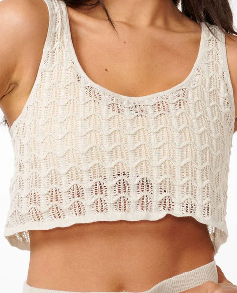 Rip Curl Womens Tank Top Santorini Sun Crochet Top