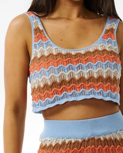 Rip Curl Womens Tank Top Santorini Sun Crochet Top