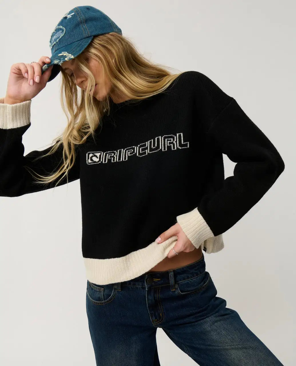 Rip Curl Womens Sweatshirt Archive Script Knit