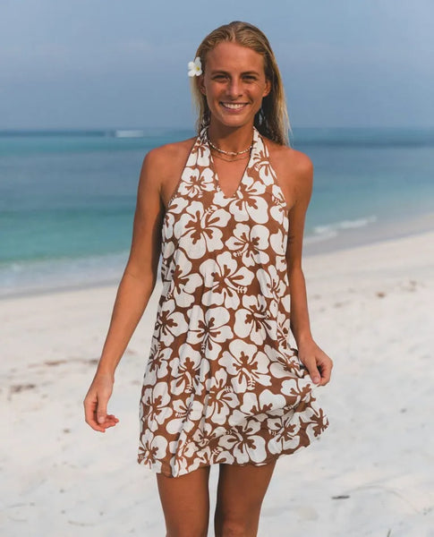 Rip Curl Womens Dress Hibiscus Heat Halter Mini