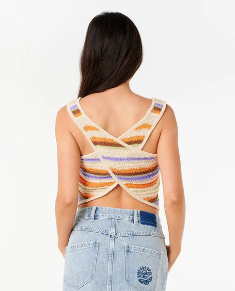 Rip Curl Womens Tank Top Cala Nights Knit Crop