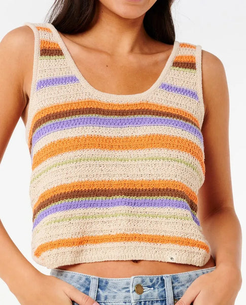 Rip Curl Womens Tank Top Cala Nights Knit Crop