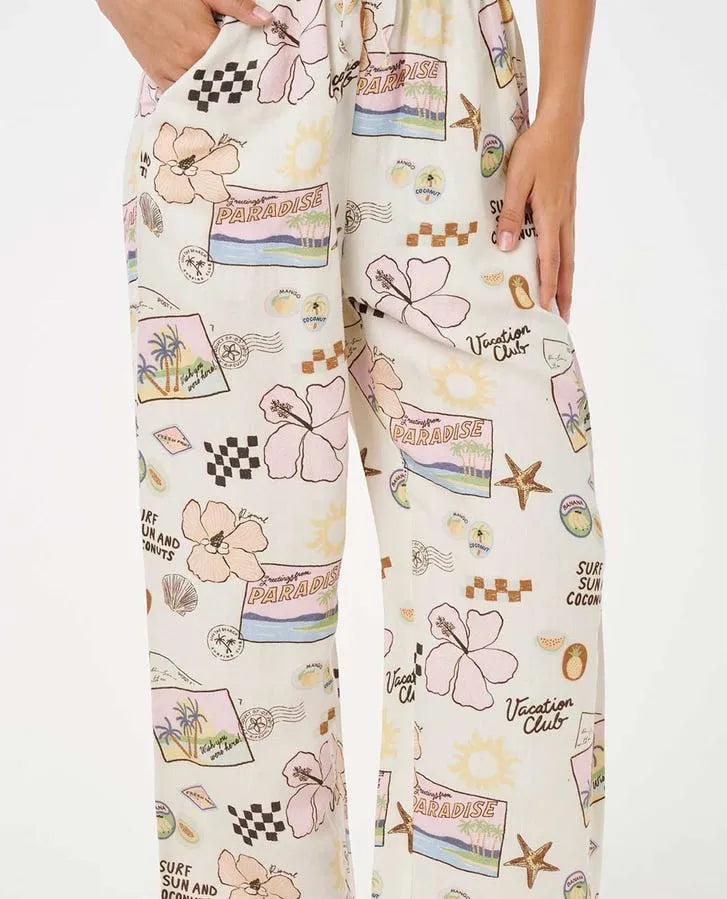 Rip Curl Womens Pants Sunset Luau Wide Leg