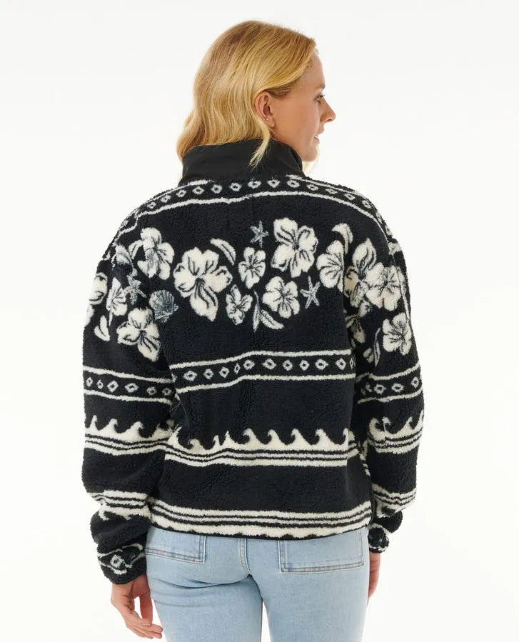 Rip Curl Womens Sweatshirt Soleil Polar Fleece 1/4 Zip