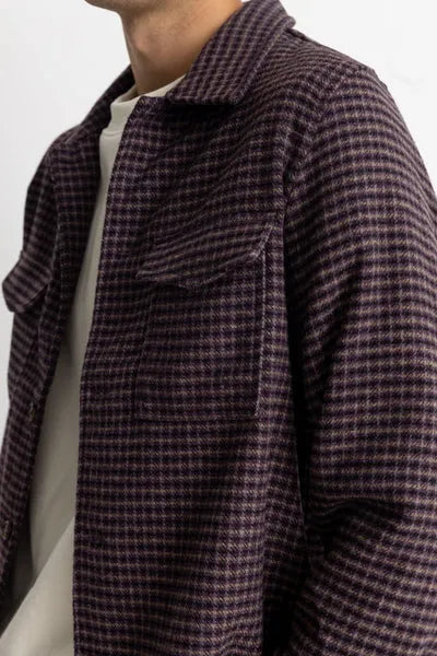 Rhythm Mens Shirt Check Overshirt