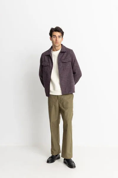 Rhythm Mens Shirt Check Overshirt