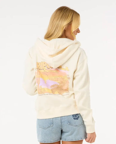 Rip Curl Womens Sweatshirt La Paloma Relaxed Zip Through