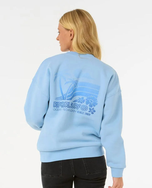 Rip Curl Womens Sweatshirt Ocean Tech Heritage Crew