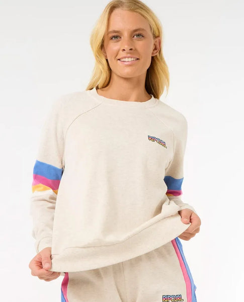 Rip Curl Womens Sweatshirt Las Dalias Raglan Crew