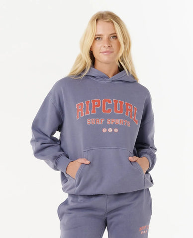 Rip Curl Womens Sweatshirt Varsity Sports Oversized Hood