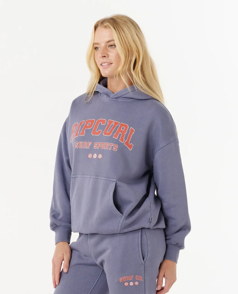 Rip Curl Womens Sweatshirt Varsity Sports Oversized Hood