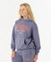 Rip Curl Womens Sweatshirt Varsity Sports Oversized Hood