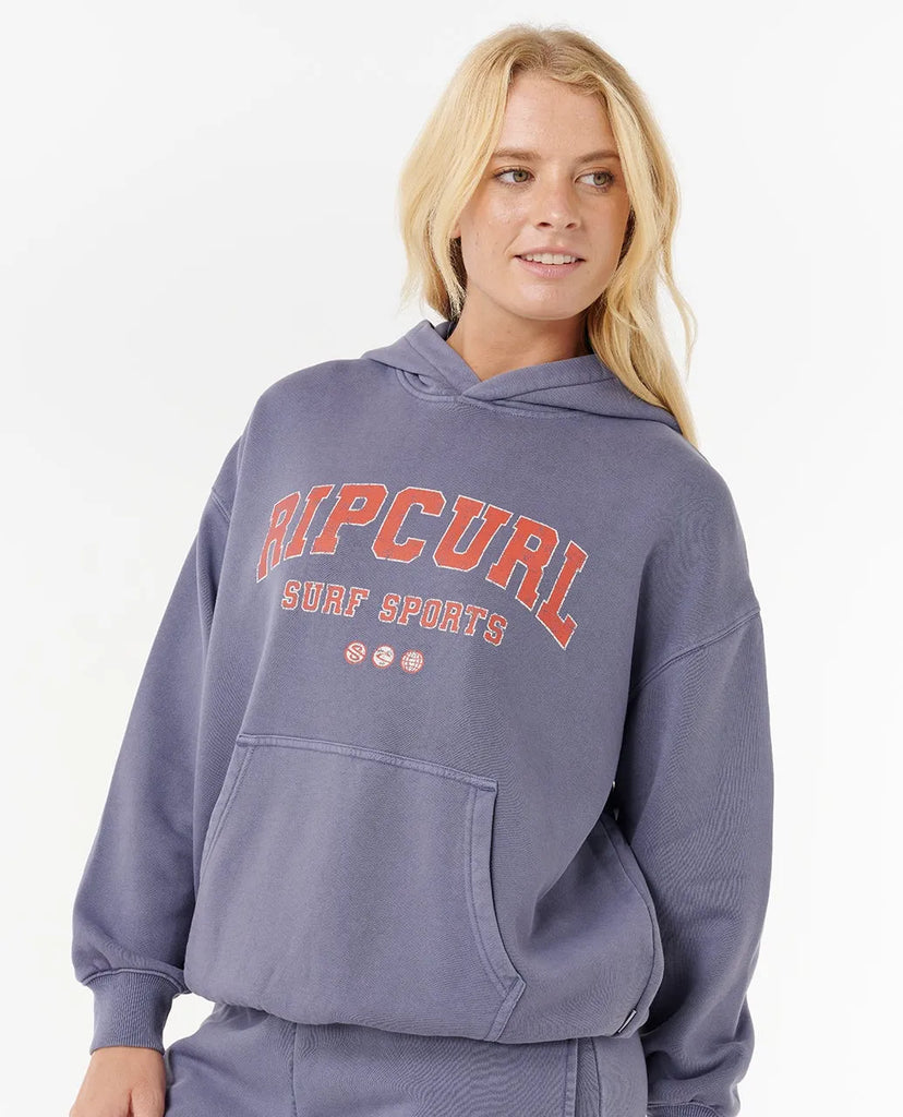 Rip Curl Womens Sweatshirt Varsity Sports Oversized Hood