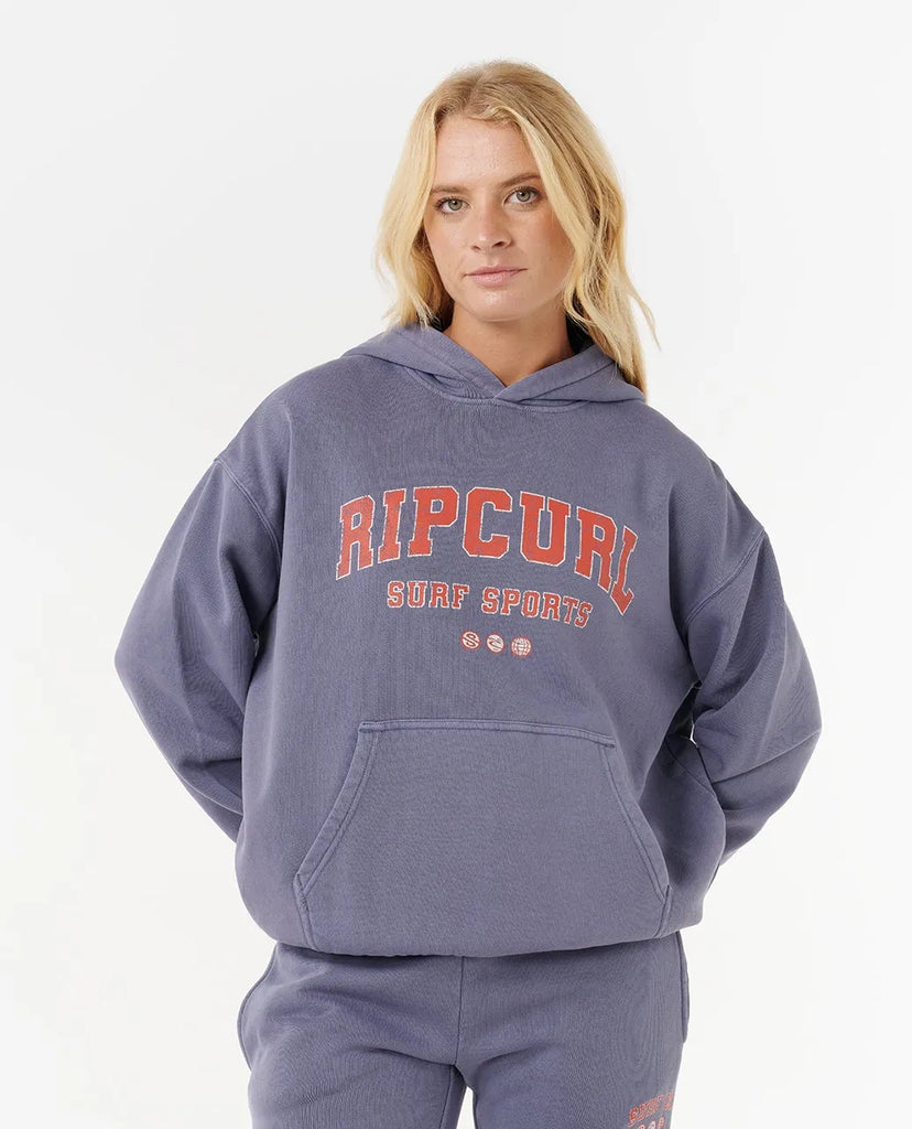 Rip Curl Womens Sweatshirt Varsity Sports Oversized Hood