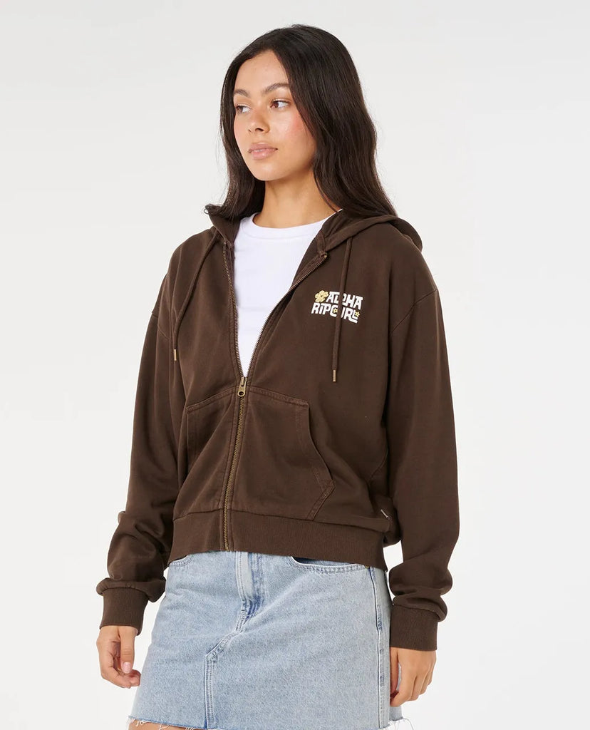 Rip Curl Womens Sweatshirt Aloha State Relaxed Zip Through