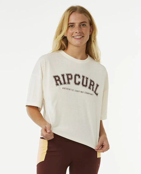 Rip Curl Womens Shirt Run Swim Surf Crop Tee