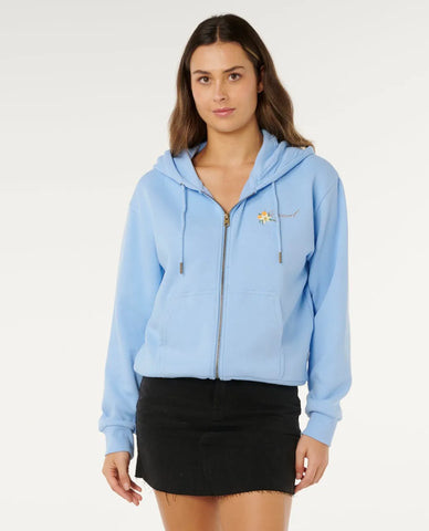 Rip Curl Womens Sweatshirt Poolside Zip Through Relaxed Hood