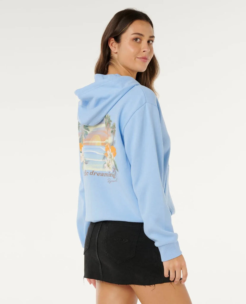 Rip Curl Womens Sweatshirt Poolside Zip Through Relaxed Hood