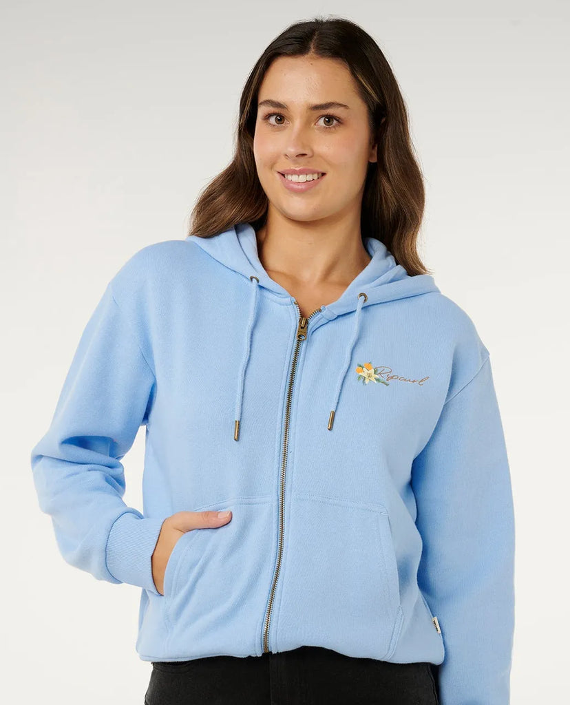 Rip Curl Womens Sweatshirt Poolside Zip Through Relaxed Hood