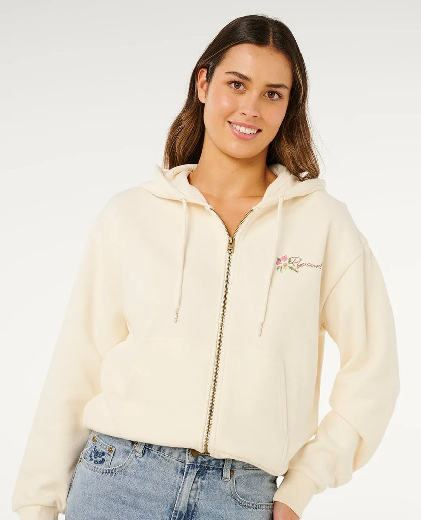 Rip Curl Womens Sweatshirt Poolside Zip Through Relaxed Hood