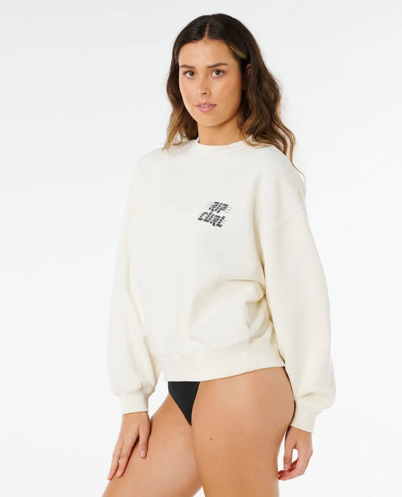 Rip Curl Womens Sweatshirt Sports Dept Drop Shoulder Crew
