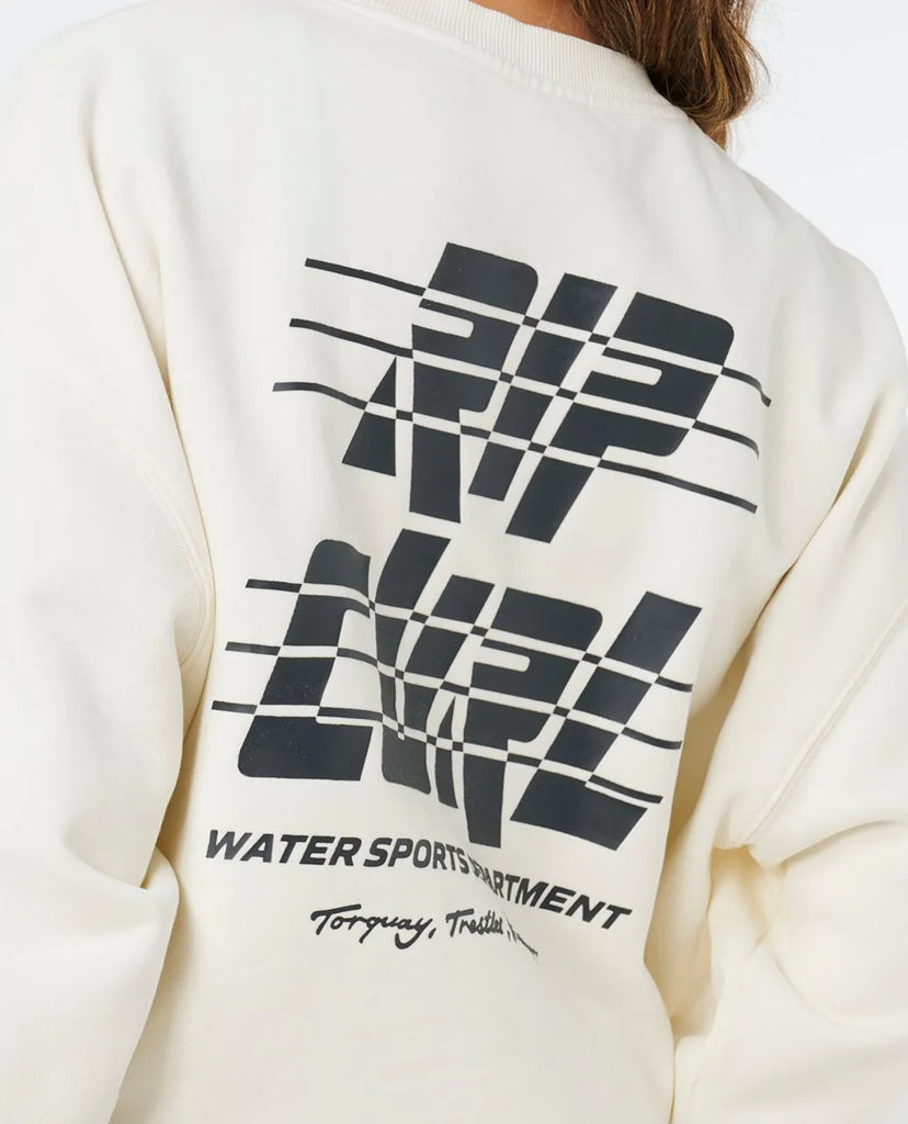 Rip Curl Womens Sweatshirt Sports Dept Drop Shoulder Crew