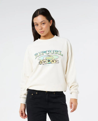 Rip Curl Womens Sweatshirt Catalina Island Raglan Crew