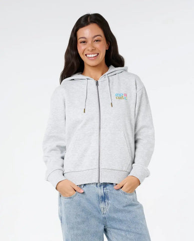 Rip Curl Womens Sweatshirt Catalina Island Relaxed Zip Through