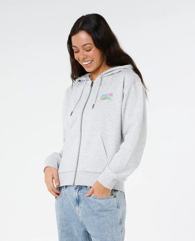 Rip Curl Womens Sweatshirt Catalina Island Relaxed Zip Through