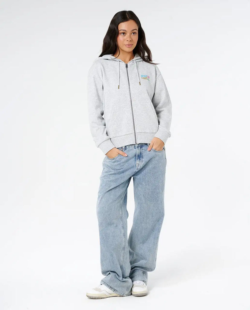 Rip Curl Womens Sweatshirt Catalina Island Relaxed Zip Through