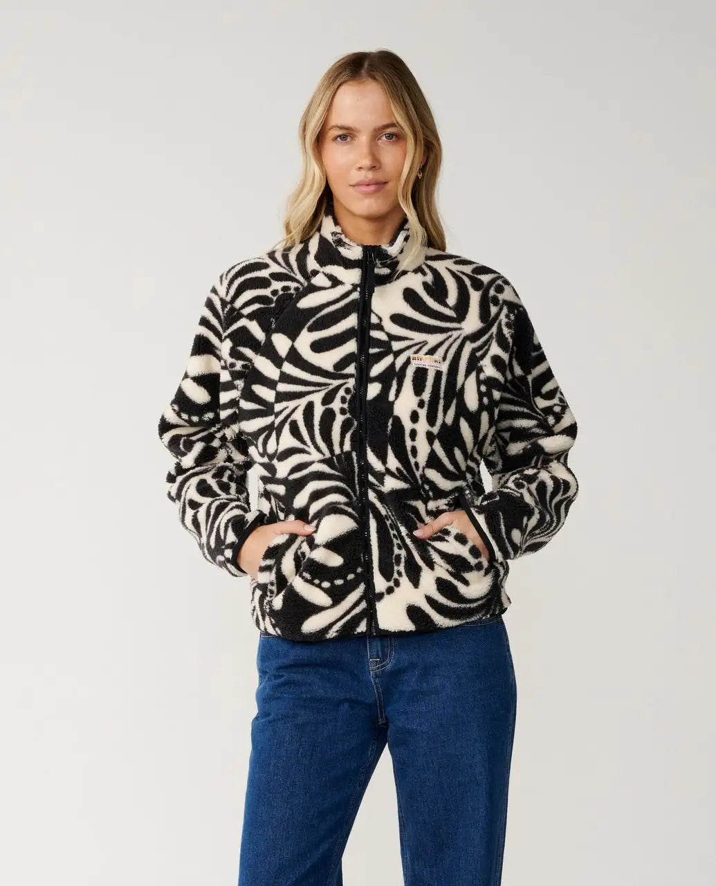 Rip Curl Womens Jacket Party Pack Zip Through Polar Fleece
