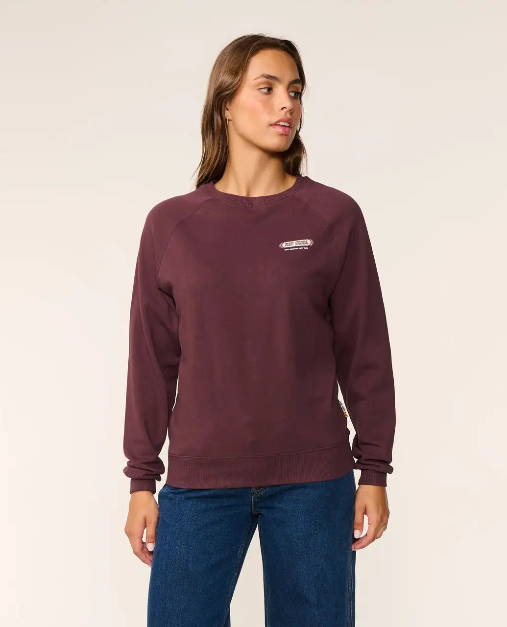 Rip Curl Womens Sweatshirt Since 1969 Raglan Crew