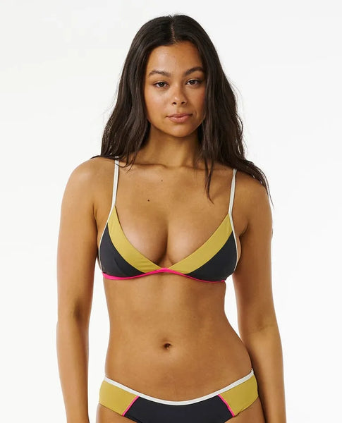 Rip Curl Womens Bikini Top Hibiscus Heat Splice Tri