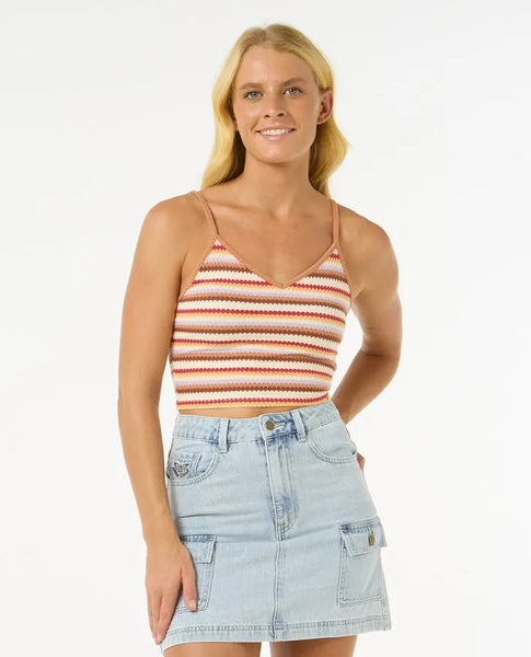 Rip Curl Womens Tank Top Bobbi Stripe Cami