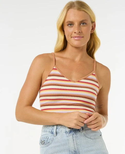 Rip Curl Womens Tank Top Bobbi Stripe Cami