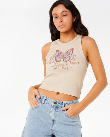 Rip Curl Womens Tank Top Butterfly Rib