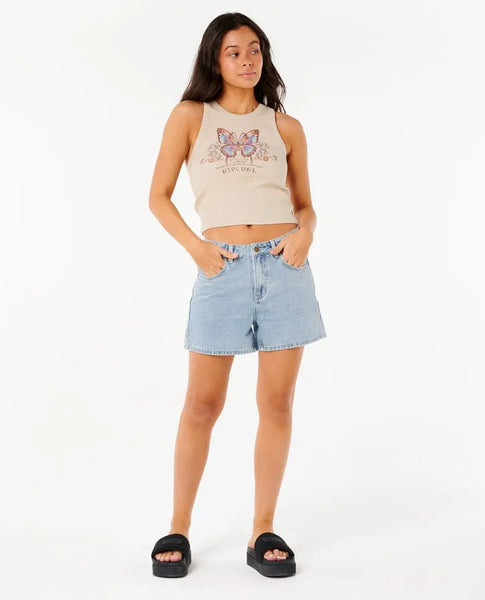 Rip Curl Womens Tank Top Butterfly Rib