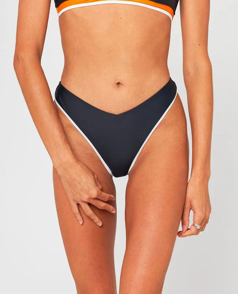 Rip Curl Womens Bikini Bottoms Victoria Vergara 80's Hi Leg Skimpy Coverage