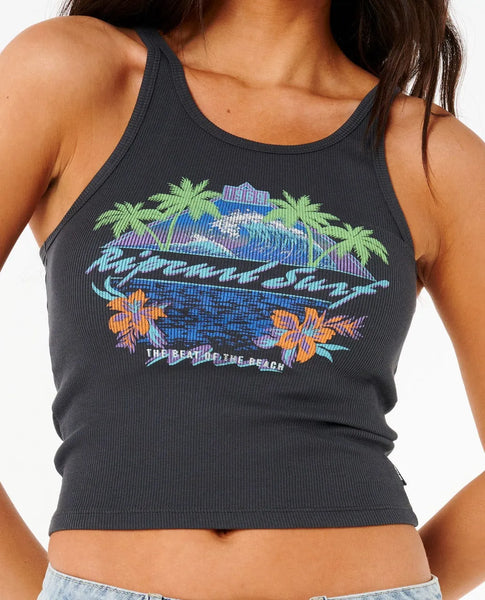 Rip Curl Womens Tank Top Es Vedra Rib