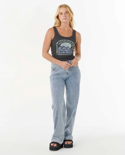 Rip Curl Womens Tank Top Summer Standard Ribbed