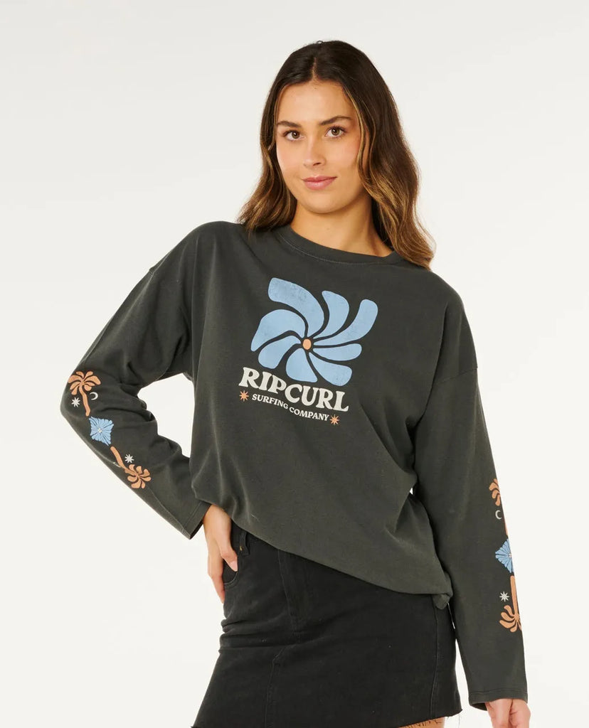 Rip Curl Womens Shirt Pacific Coast Heritage Long Sleeve Tee