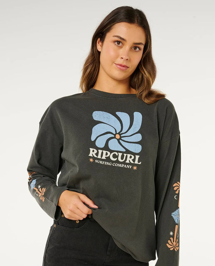 Rip Curl Womens Shirt Pacific Coast Heritage Long Sleeve Tee