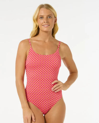 Rip Curl Womens Swimsuit Shell Cove Cheeky One Piece