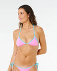 Rip Curl Womens Bikini Top Surf Puff Sliding Tri