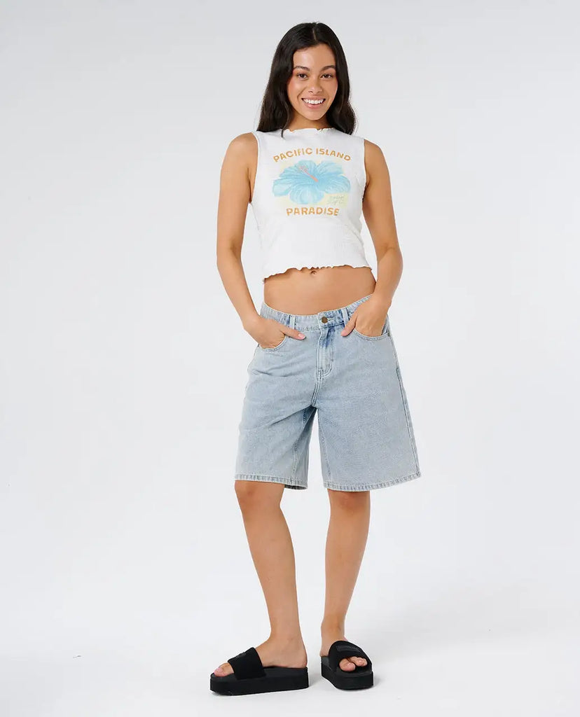 Rip Curl Womens Tank Top Topanga Canyon Shirred Tank